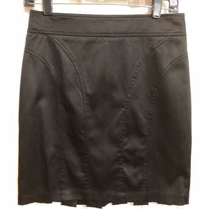“Twenty One” Black fitted Mini Pencil Ruffle Skirt